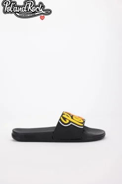 Discount Klapki Pol'and'Rock Festival X Big Star SS174508 Czarne Damskie Klapki Męskie Big Star|Klapki Męskie Klasyczne