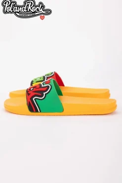 Klapki Męskie Big Star|Klapki Męskie Klasyczne>Big Star Shoes Klapki Pol'and'Rock Festival X Big Star SS174507 Żółte Żółty