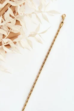 Discount Glam Chic Klasyczna Damska Bransoletka Typu Singapur Złota