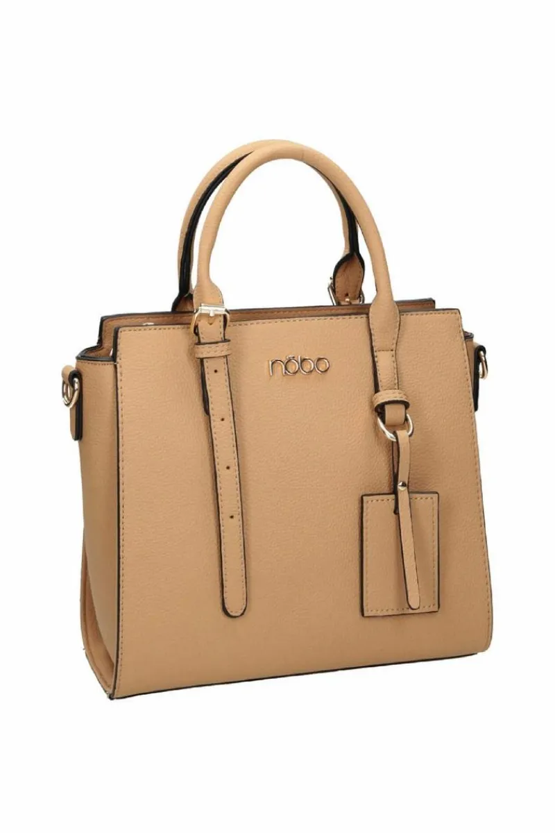 Outlet Nobo Klasyczna Torebka M0320-C015 Beżowa