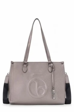 New Nobo Klasyczna Torebka Shopperka N1530-C025 Srebrna