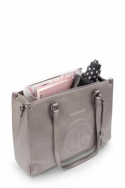 New Nobo Klasyczna Torebka Shopperka N1530-C025 Srebrna