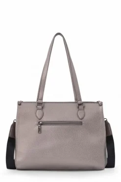 New Nobo Klasyczna Torebka Shopperka N1530-C025 Srebrna