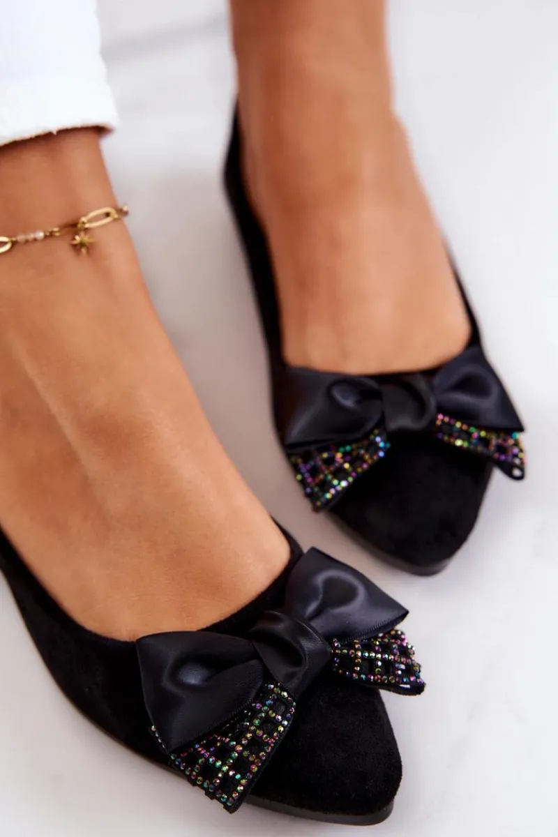 Baleriny Klasyczne>Evento Klasyczne Baleriny Kokarda Czarne Grayson