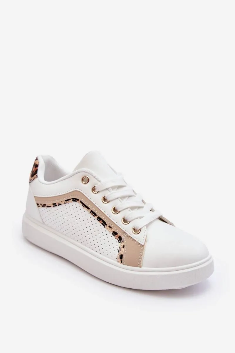 Buty Sportowe Na Platformie|Sneakersy Damskie>Boto Klasyczne Buty Sportowe Damskie Biało-Beżowe Amaranti