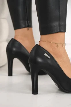 New Klasyczne Czółenka Na Słupku Czarne Eliana Damskie Czółenka Na Słupku