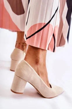 Czółenka Zamszowe|Czółenka Na Słupku><noscript><img width=