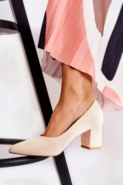 Czółenka Zamszowe|Czółenka Na Słupku><noscript><img width=