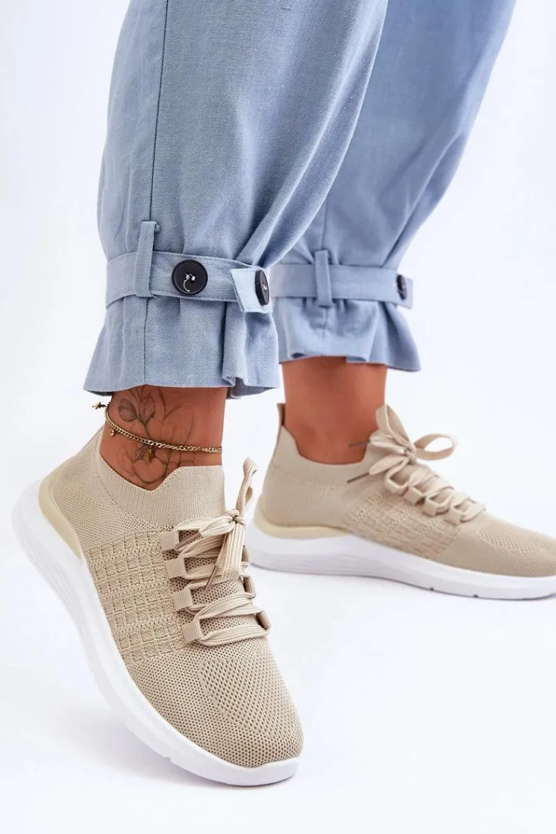 Boto Klasyczne Damskie Buty Sportowe Beżowe Nikilla