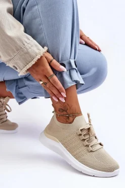 Boto Klasyczne Damskie Buty Sportowe Beżowe Nikilla