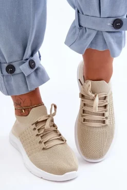Boto Klasyczne Damskie Buty Sportowe Beżowe Nikilla