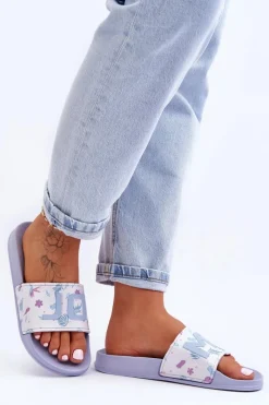 Best Klasyczne Damskie Klapki Niebieskie Jomix Damskie Klapki Sportowe|Klapki Basenowe