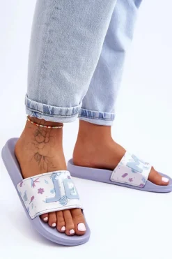 Best Klasyczne Damskie Klapki Niebieskie Jomix Damskie Klapki Sportowe|Klapki Basenowe