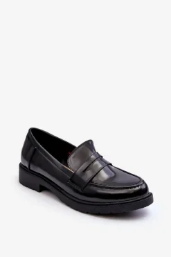 New Boto Klasyczne Damskie Mokasyny Czarne Faradays