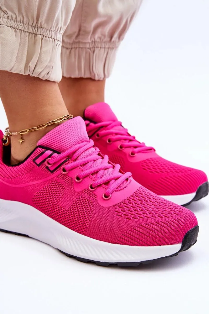 Discount Klasyczne Damskie Sportowe Buty Sznurowane Fuksja Darla Damskie Buty Sportowe Na Platformie|Sneakersy Damskie