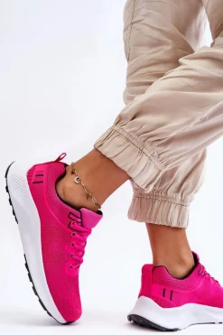 Discount Klasyczne Damskie Sportowe Buty Sznurowane Fuksja Darla Damskie Buty Sportowe Na Platformie|Sneakersy Damskie