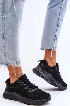 Buty Sportowe Na Platformie|Sneakersy Damskie></noscript>Boto Klasyczne Damskie Sportowe Buty Sznurowane Czarne Darla Czarny