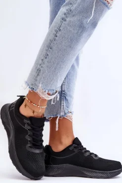 Buty Sportowe Na Platformie|Sneakersy Damskie></noscript>Boto Klasyczne Damskie Sportowe Buty Sznurowane Czarne Darla Czarny