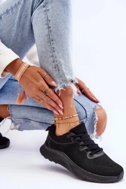 Buty Sportowe Na Platformie|Sneakersy Damskie></noscript>Boto Klasyczne Damskie Sportowe Buty Sznurowane Czarne Darla Czarny