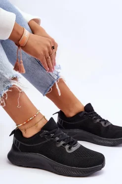 Buty Sportowe Na Platformie|Sneakersy Damskie></noscript>Boto Klasyczne Damskie Sportowe Buty Sznurowane Czarne Darla Czarny