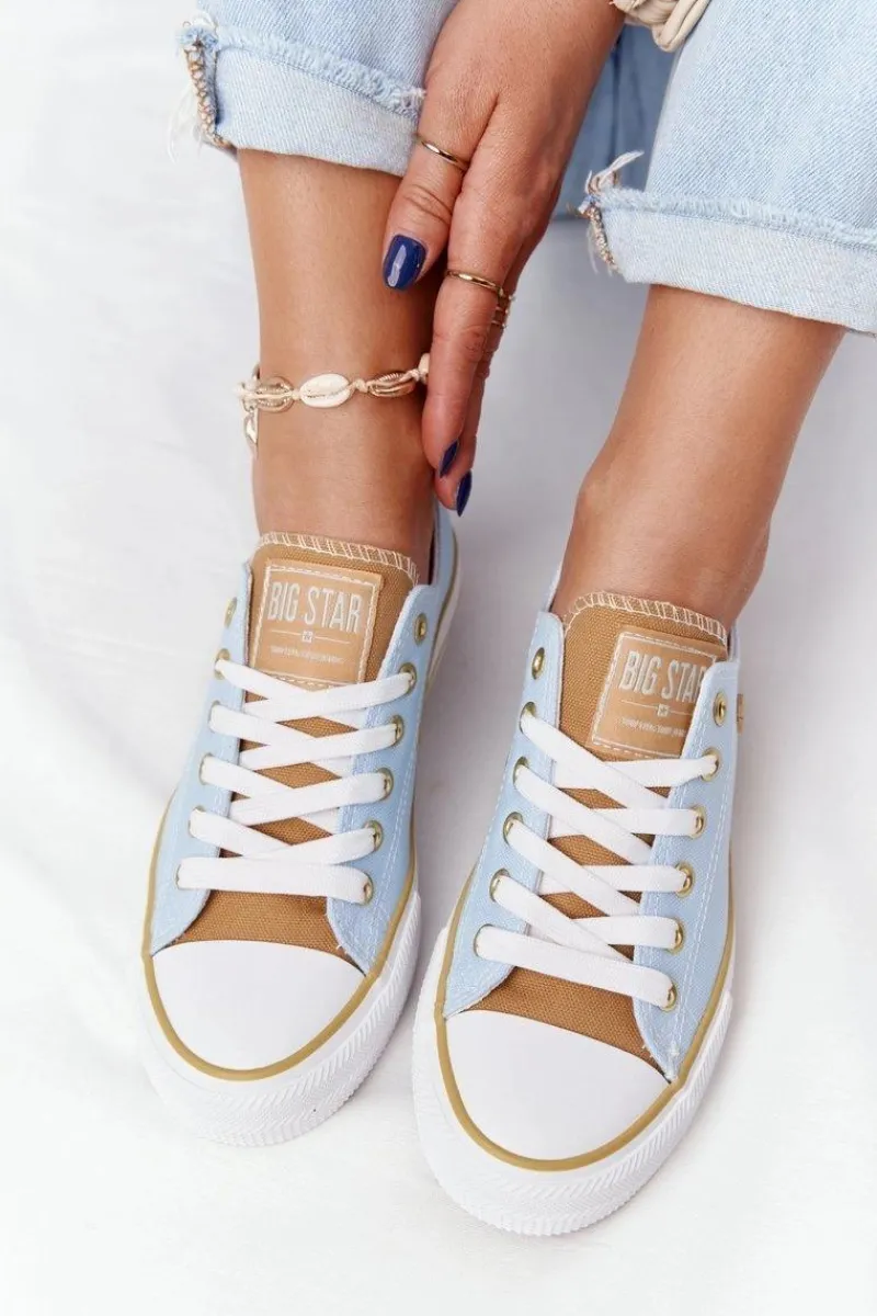 Sale Klasyczne Damskie Trampki BIG STAR HH274457 Niebieskie Damskie Trampki Damskie Big Star|Trampki Damskie Niskie