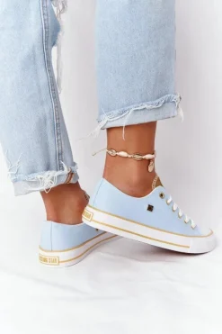 Sale Klasyczne Damskie Trampki BIG STAR HH274457 Niebieskie Damskie Trampki Damskie Big Star|Trampki Damskie Niskie