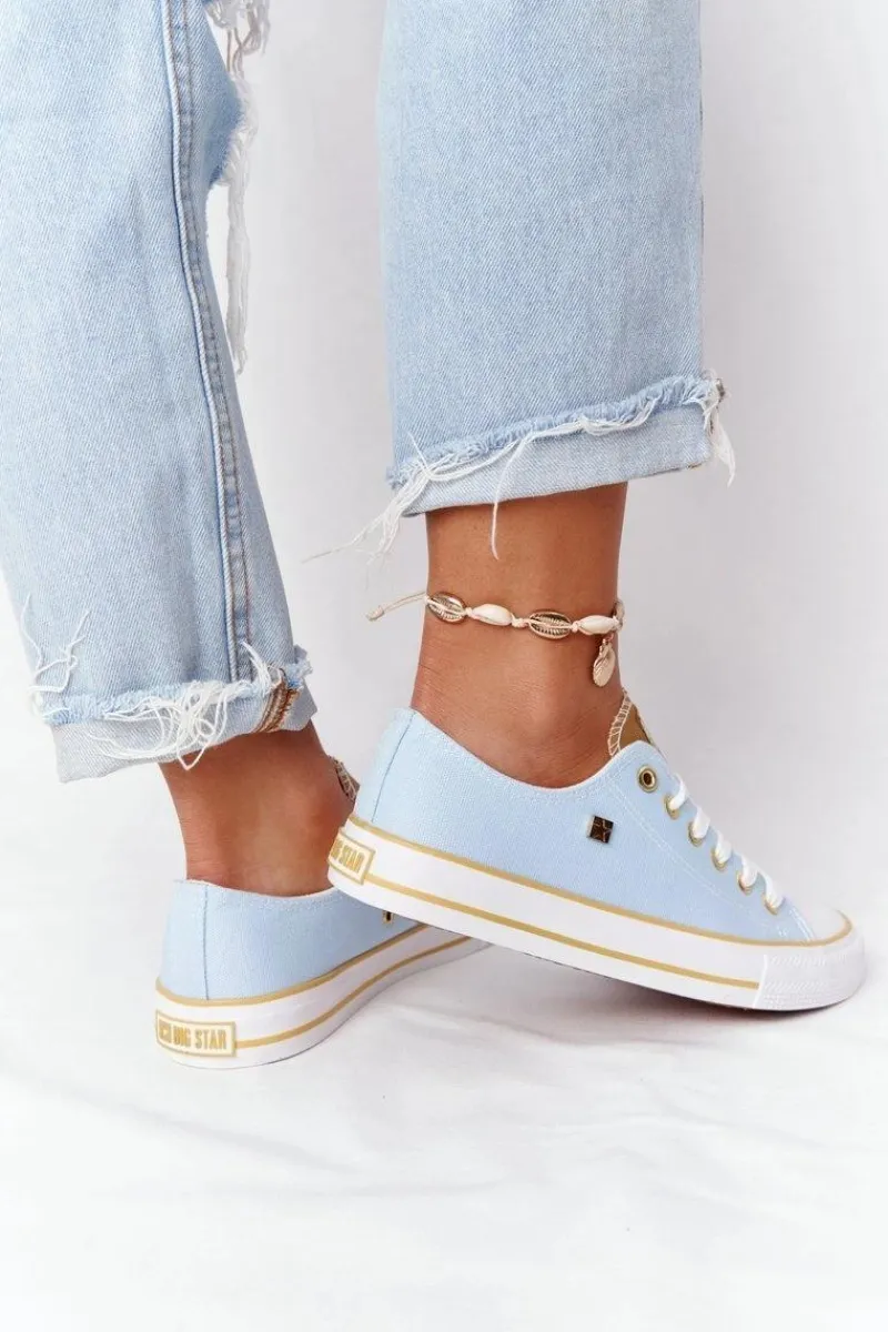 Sale Klasyczne Damskie Trampki BIG STAR HH274457 Niebieskie Damskie Trampki Damskie Big Star|Trampki Damskie Niskie