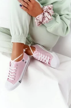 Trampki Damskie Big Star|Trampki Damskie Niskie></noscript>Big Star Shoes Klasyczne Damskie Trampki BIG STAR HH274110 Jasny Róż