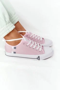 Trampki Damskie Big Star|Trampki Damskie Niskie></noscript>Big Star Shoes Klasyczne Damskie Trampki BIG STAR HH274110 Jasny Róż