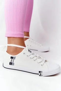Hot Big Star Shoes Klasyczne Damskie Trampki BIG STAR HH274109 Białe