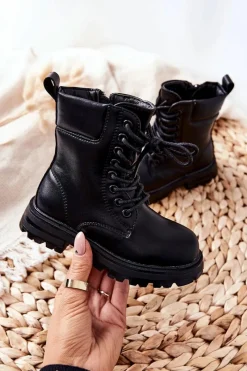 Online Klasyczne Dziecięce Botki Na Suwak Czarne Clarika Dzieci Dziewczęce