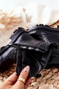 Online Klasyczne Dziecięce Botki Na Suwak Czarne Clarika Dzieci Dziewczęce