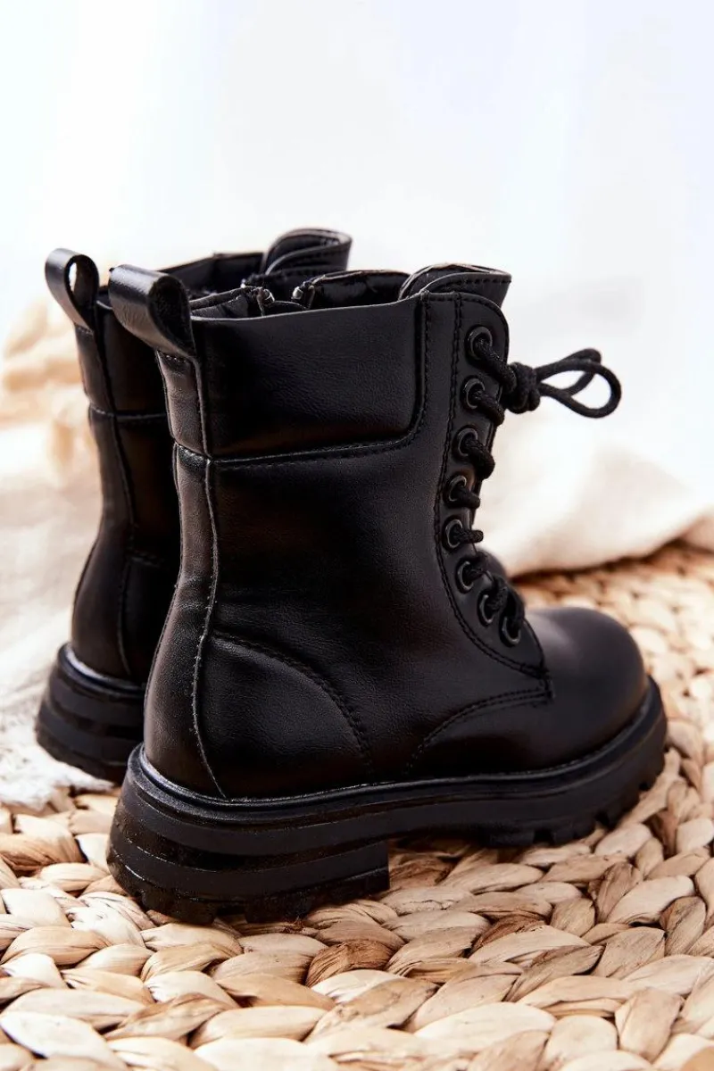 Online Klasyczne Dziecięce Botki Na Suwak Czarne Clarika Dzieci Dziewczęce