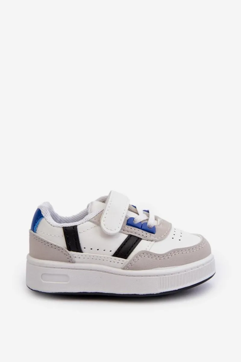 Outlet Boto Klasyczne Dziecięce Buty Sportowe Biało-Niebieskie Marlin Biały