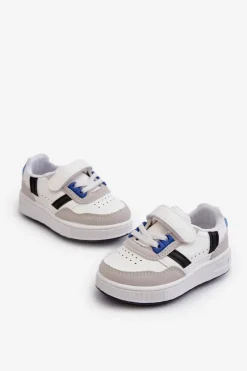 Outlet Boto Klasyczne Dziecięce Buty Sportowe Biało-Niebieskie Marlin Biały