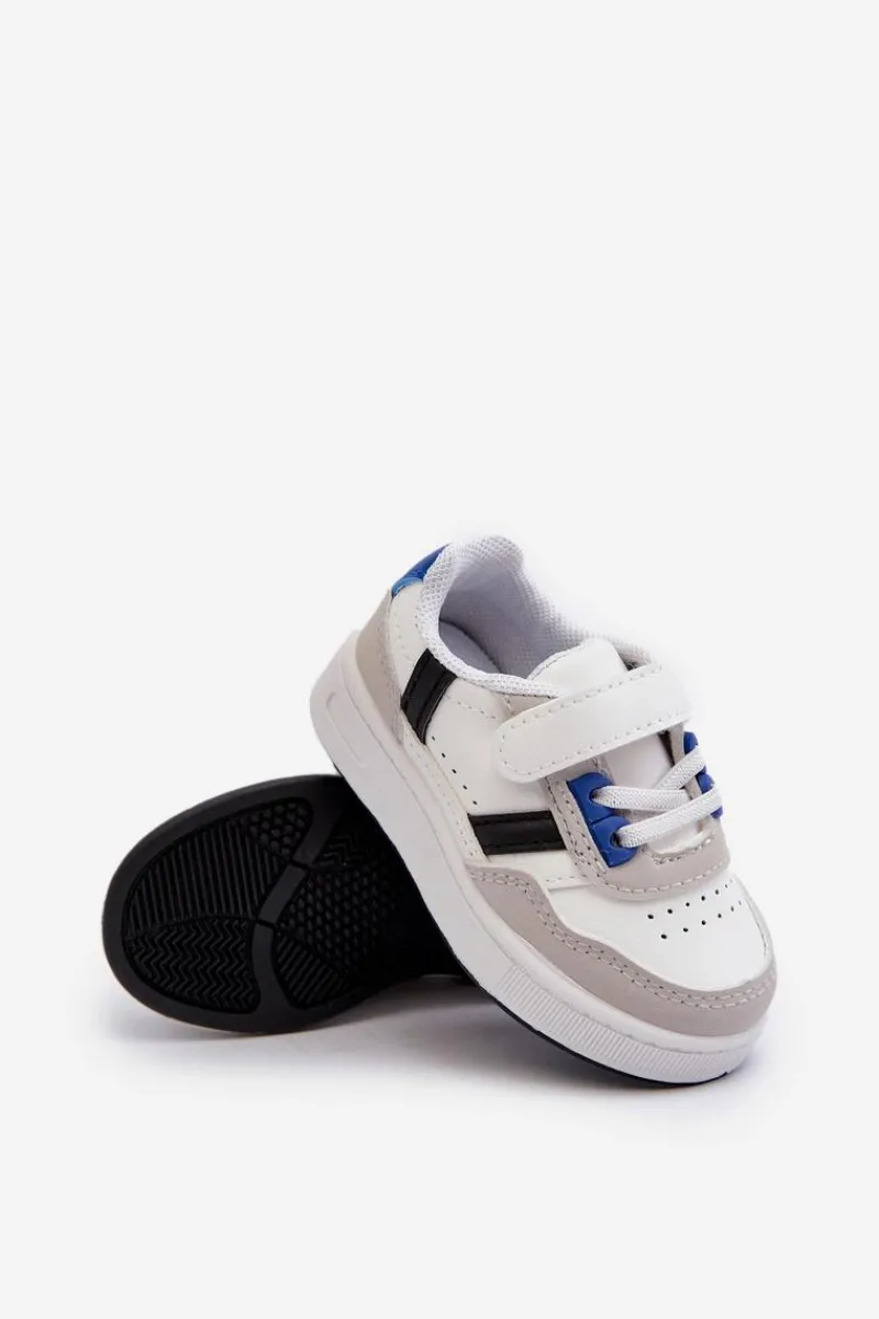 Outlet Boto Klasyczne Dziecięce Buty Sportowe Biało-Niebieskie Marlin Biały
