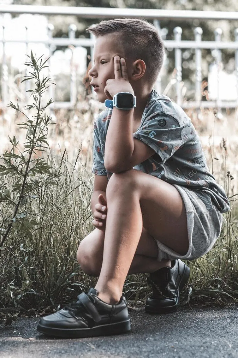 Chłopięce|Dziewczęce>Boto Klasyczne Dziecięce Buty Sportowe Czarne Marlin Czarny