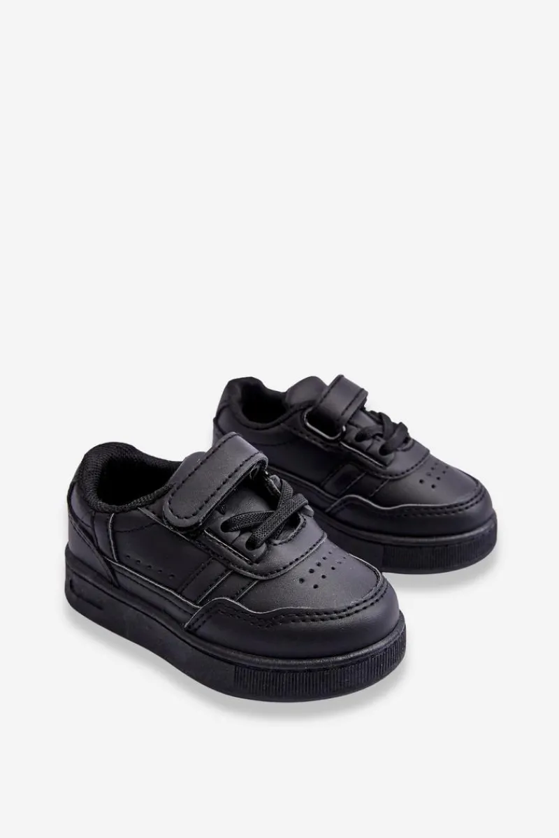 Chłopięce|Dziewczęce>Boto Klasyczne Dziecięce Buty Sportowe Czarne Marlin Czarny