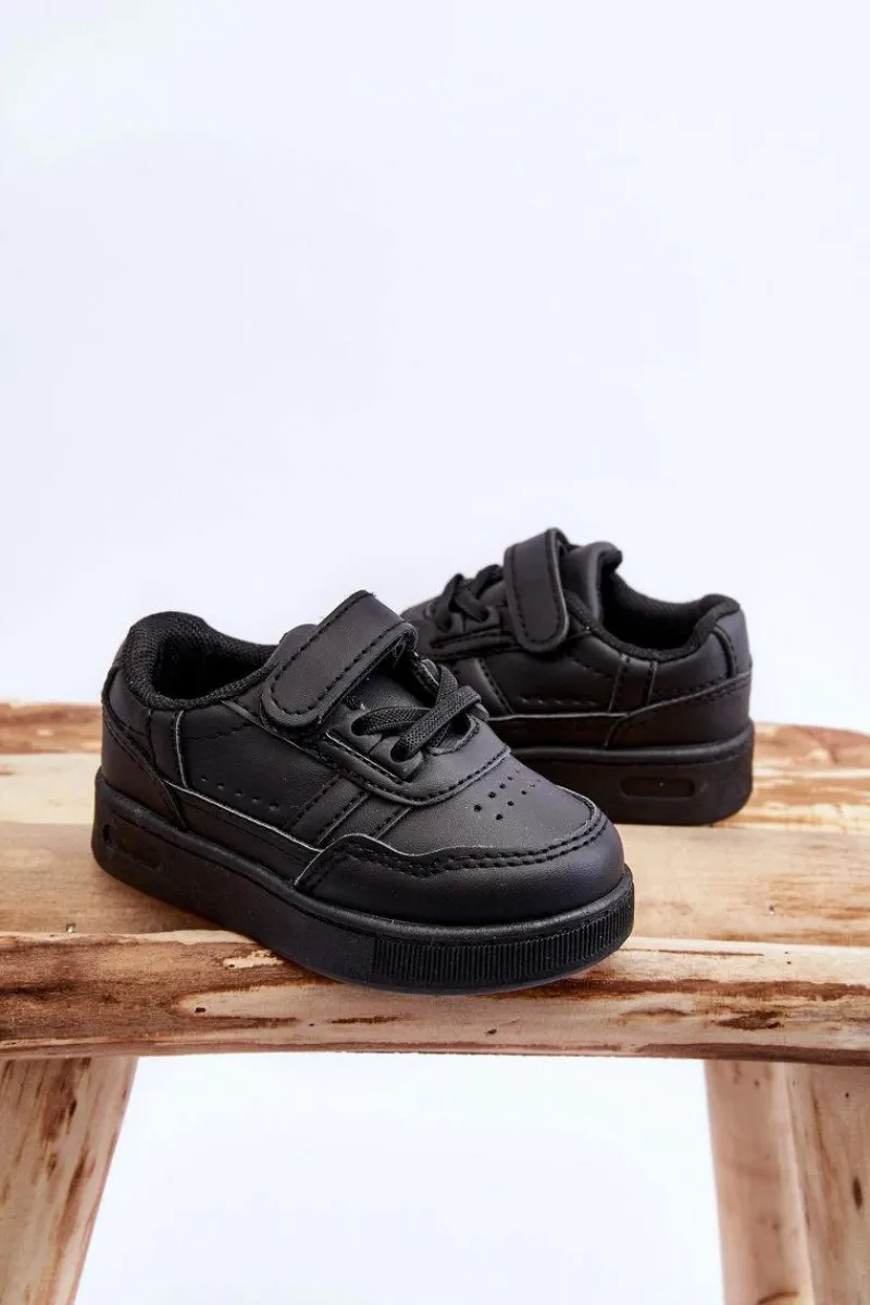 Chłopięce|Dziewczęce>Boto Klasyczne Dziecięce Buty Sportowe Czarne Marlin Czarny