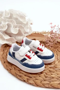 Chłopięce|Dziewczęce>Boto Klasyczne Dziecięce Buty Sportowe Jeansowe Marlin Niebieski