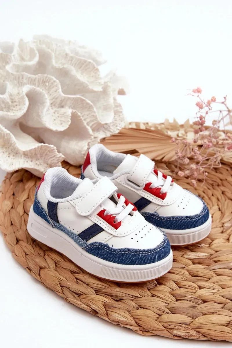 Chłopięce|Dziewczęce>Boto Klasyczne Dziecięce Buty Sportowe Jeansowe Marlin Niebieski