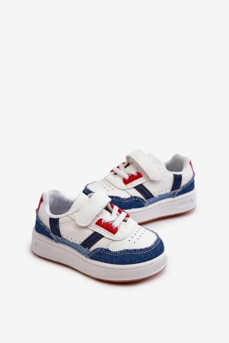 Chłopięce|Dziewczęce>Boto Klasyczne Dziecięce Buty Sportowe Jeansowe Marlin Niebieski