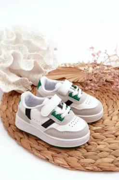 Best Klasyczne Dziecięce Buty Sportowe Biało-Zielone Marlin Dzieci Chłopięce|Dziewczęce