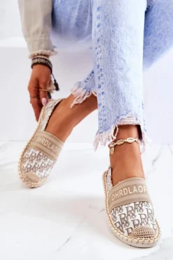 Outlet Boto Klasyczne Espadryle Beżowe Warm Time