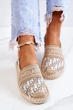 Outlet Boto Klasyczne Espadryle Beżowe Warm Time