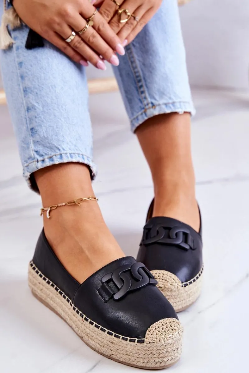 Czarne Espadryle>Boto Klasyczne Espadryle Na Platformie Czarne Julianne