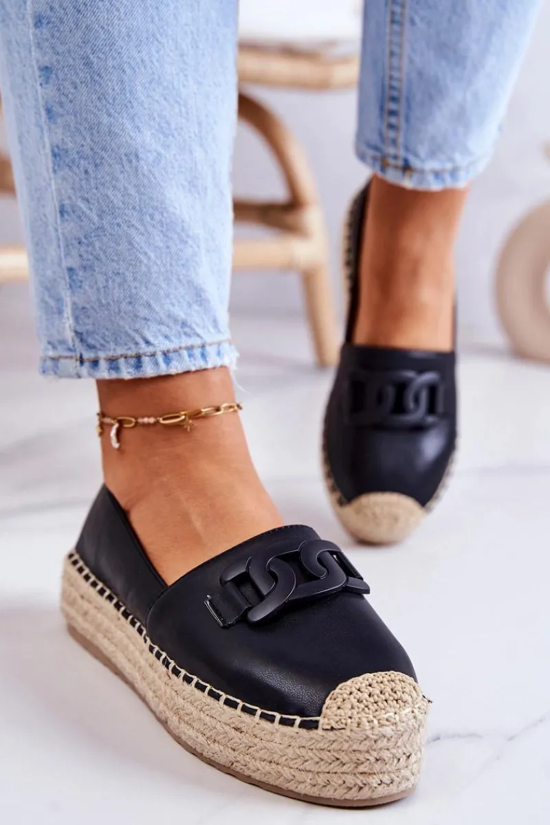 Czarne Espadryle>Boto Klasyczne Espadryle Na Platformie Czarne Julianne