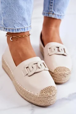 New Klasyczne Espadryle Na Platformie Beżowe Julianne Damskie Czarne Espadryle