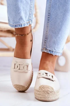 New Klasyczne Espadryle Na Platformie Beżowe Julianne Damskie Czarne Espadryle