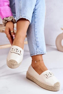 New Klasyczne Espadryle Na Platformie Beżowe Julianne Damskie Czarne Espadryle